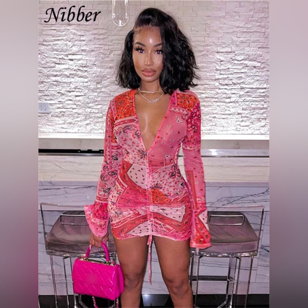 Elegant Pink Paisley Dress